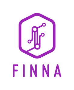 violetti Finna-tunnus, pystysuuntainen